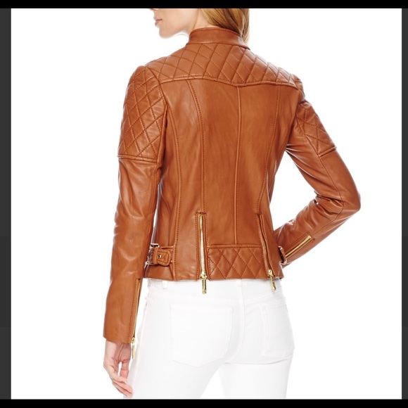 Michael Kors Quilted Leather Jacket - Picture 2 of 6